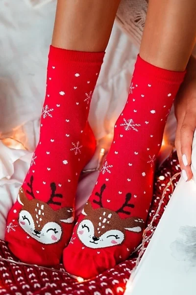 RED Dámské ponožky 1283-009 - sob - Červená