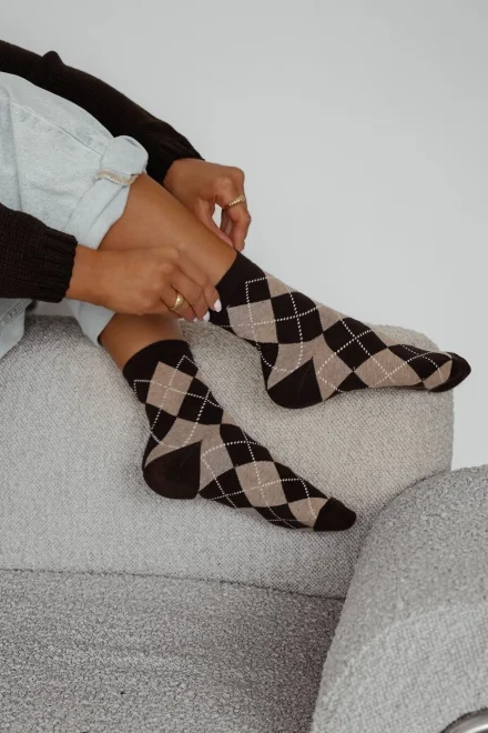 Dámské ponožky 0200-195 - Hnědá