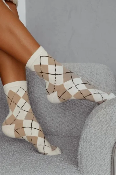 Dámské ponožky 0200-195 - Světle hnědá