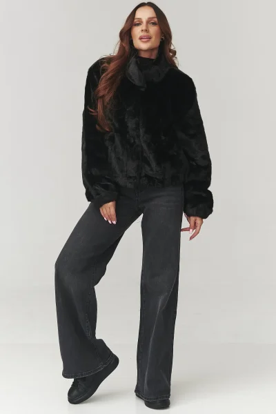 Dámská kožešinová bunda C28 - černá - Černá
