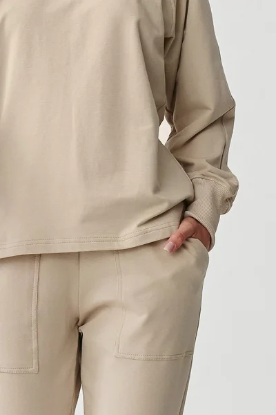 LIGBEI Tepláková souprava M888 světle béžová - Světle béžová