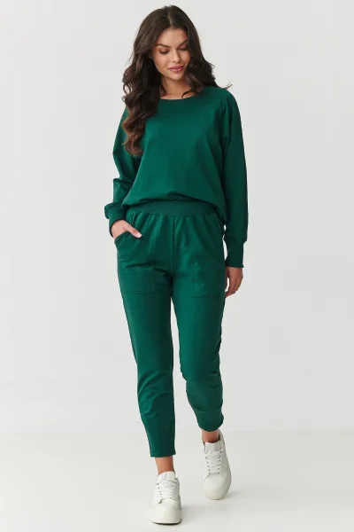 DARGRE Tepláková souprava M888 tmavě zelená - Tmavě zelená