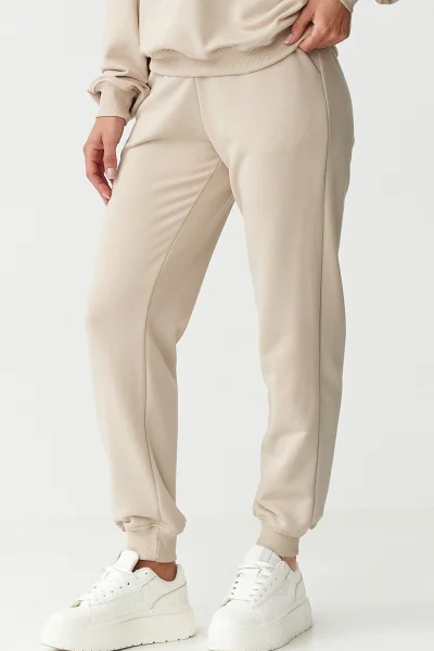 LIGBEI Tepláková souprava M889 světle béžová - Světle béžová