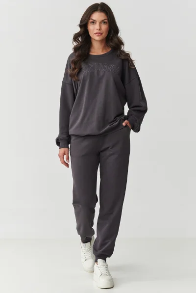 DARGRA Tepláková souprava M889 tmavě šedá - Tmavě šedá