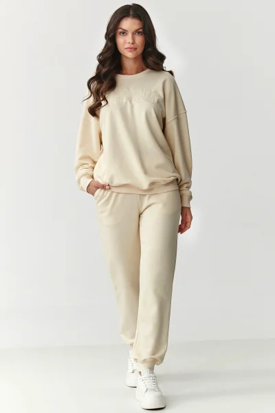 CRE Tepláková souprava M889 krémová - Krémová