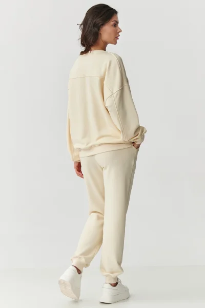 CRE Tepláková souprava M889 krémová - Krémová