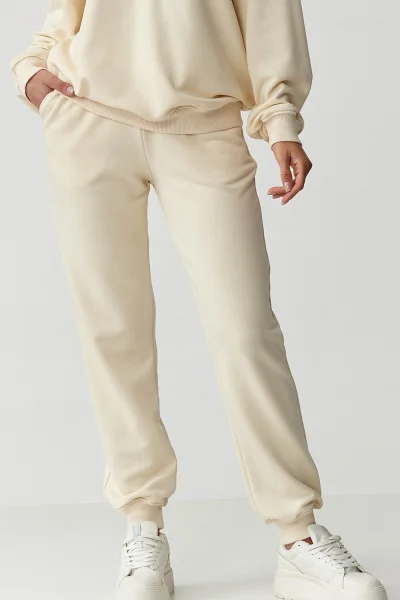 CRE Tepláková souprava M889 krémová - Krémová