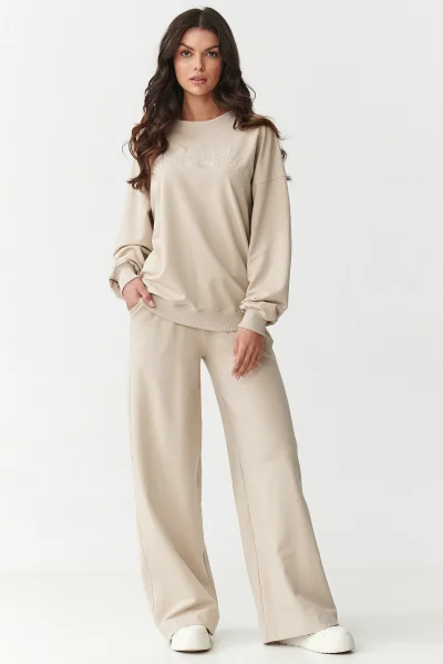 LIGBEI Tepláková souprava M890 světle béžová - Světle béžová