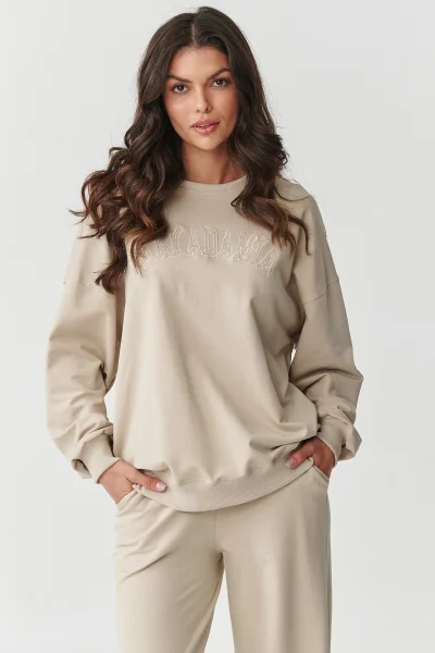 LIGBEI Tepláková souprava M890 světle béžová - Světle béžová