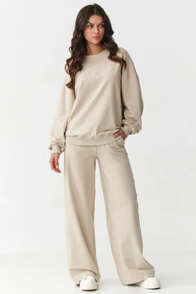 LIGBEI Tepláková souprava M890 světle béžová - Světle béžová