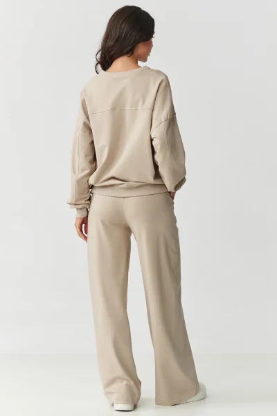 LIGBEI Tepláková souprava M890 světle béžová - Světle béžová