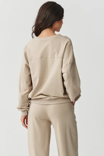 LIGBEI Tepláková souprava M890 světle béžová - Světle béžová