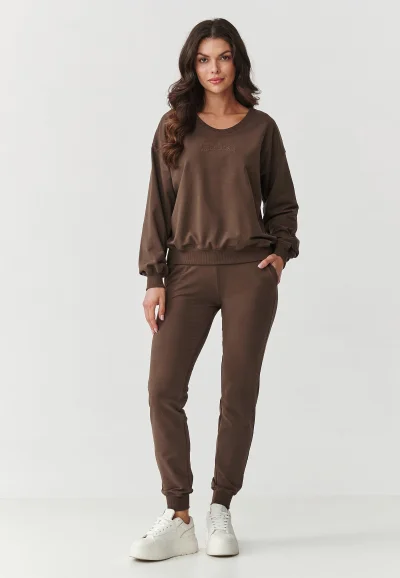 Tepláková souprava M891 tmavě hnědá - Tmavě hnědá