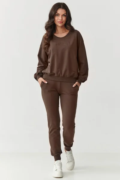 Tepláková souprava M891 tmavě hnědá - Tmavě hnědá