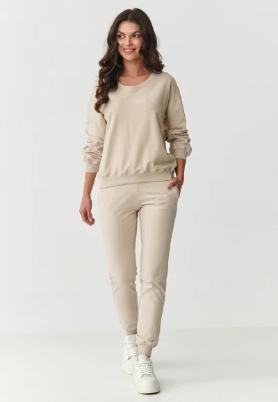 LIGBEI Tepláková souprava M891 světle béžová - Světle béžová