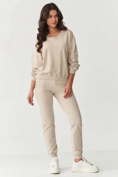 LIGBEI Tepláková souprava M891 světle béžová - Světle béžová