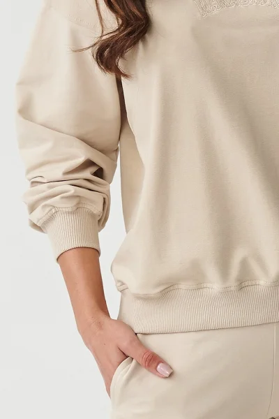 LIGBEI Tepláková souprava M891 světle béžová - Světle béžová