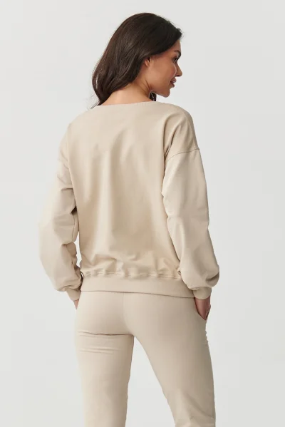 LIGBEI Tepláková souprava M891 světle béžová - Světle béžová