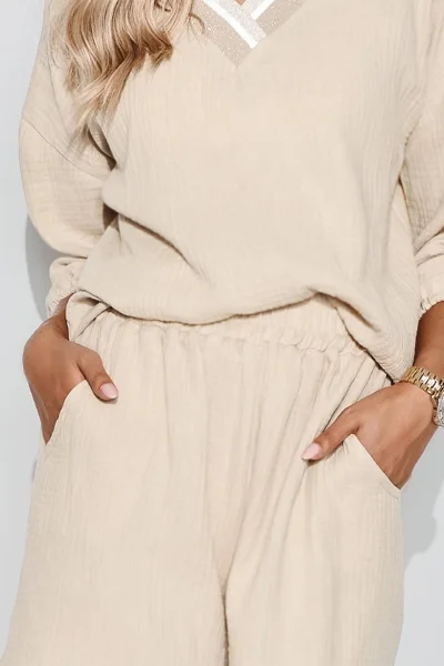 Dámská souprava M869 - sv. béžová - Světle béžová