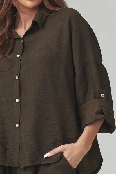 Dámská souprava C49 - tm. hnědá - Tmavě hnědá