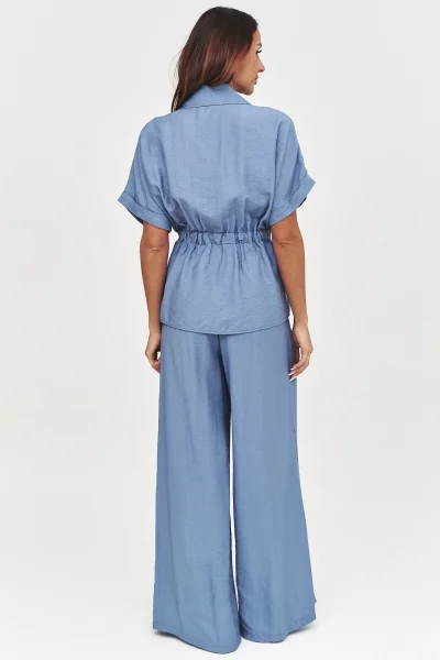 Dámská elegantní souprava C54 - modrá - Modrá