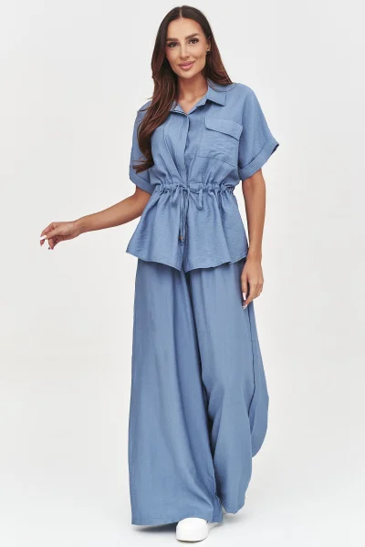 Dámská elegantní souprava C54 - modrá - Modrá