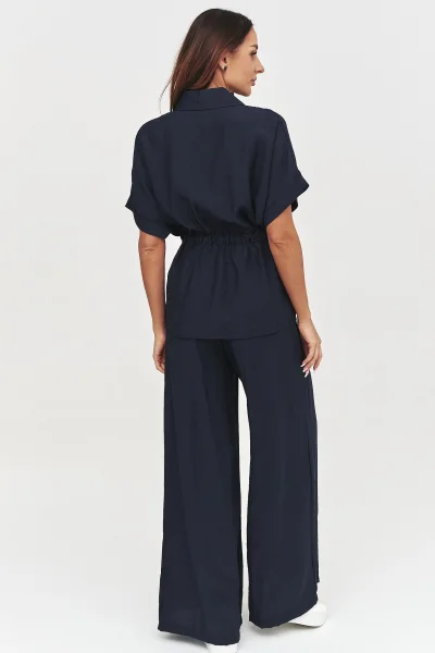 Dámská elegantní souprava C54 - tmavě modrá - Tmavě modrá