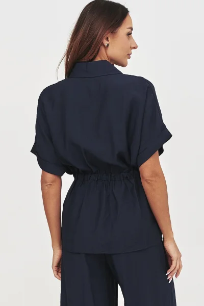 Dámská elegantní souprava C54 - tmavě modrá - Tmavě modrá