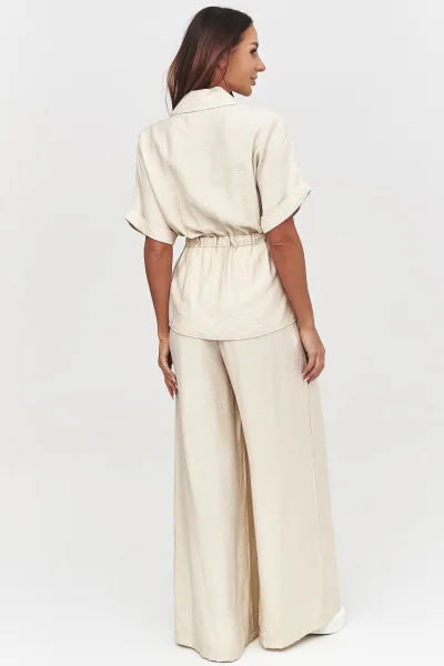 Dámská elegantní souprava C54 - sv. béžová - Světle béžová