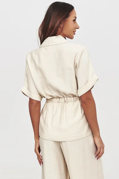 Dámská elegantní souprava C54 - sv. béžová - Světle béžová