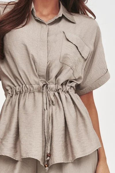 Dámská elegantní souprava C54 - mocca - Mocca