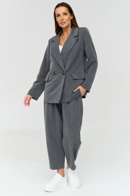 Dámský elegantní komplet C90 - šedý - Šedá