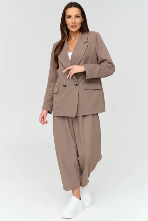 Dámský elegantní komplet C90 - mocca