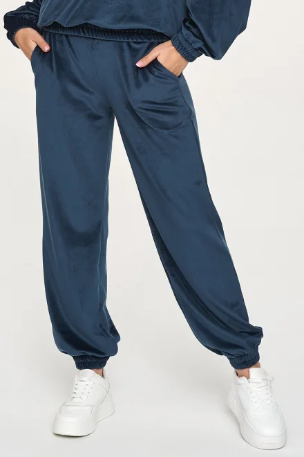 Dámska velúrová súprava M954 – modrá - Modrá