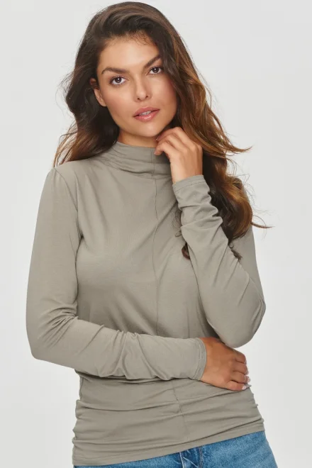 Halenka z viskózy M840 Taupe - Světle zelená