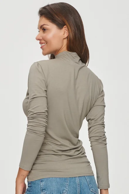 Halenka z viskózy M840 Taupe - Světle zelená