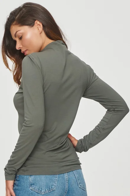 Halenka z viskózy M840 Khaki - Khaki