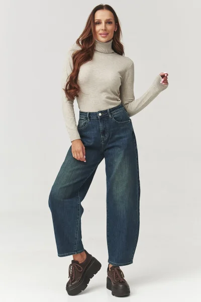 BEIGRA Dámský rolák C11 béžovo-šedý - Béžovo-šedá