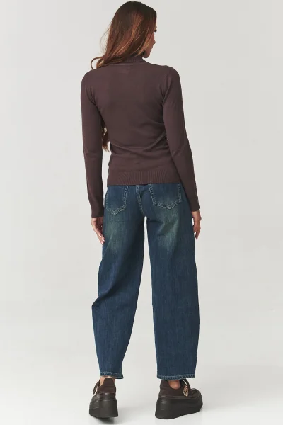 DARBRO Dámský rolák C11 tmavě hnědý - Tmavě hnědá