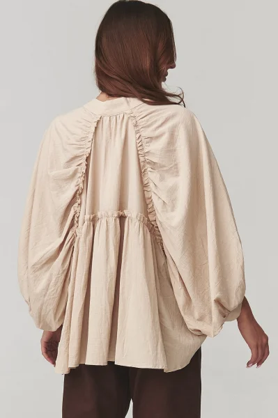 Košile s širokými rukávy C24 - béžová - Béžová