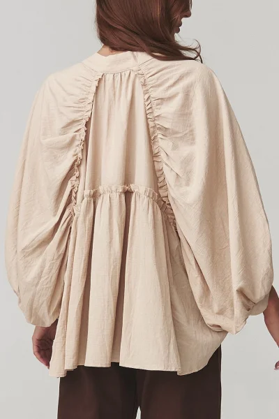 Košile s širokými rukávy C24 - béžová - Béžová