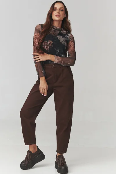 Halenka C18 - květinový vzor - Barevná