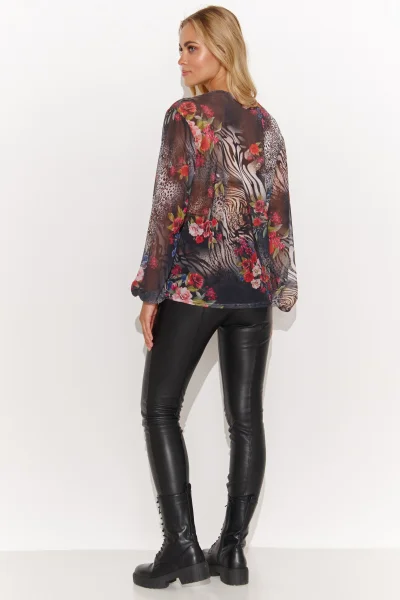 Halenka M812 - černo-červená - Černo-červená