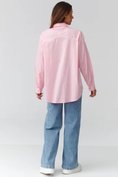 Dámská košile C46 - sv. růžová - Světle růžová