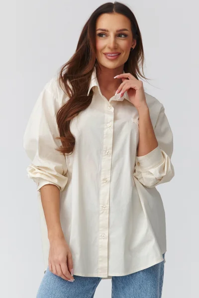 Dámská košile C46 - sv. béžová - Světle béžová