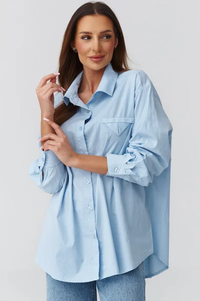 Dámská košile C46 - sv. modrá - Světle modrá