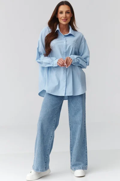 Dámská košile C46 - sv. modrá - Světle modrá