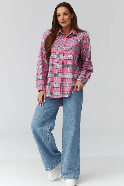 Dámská košile 9 C35 - tm. růžová - Tmavě růžová