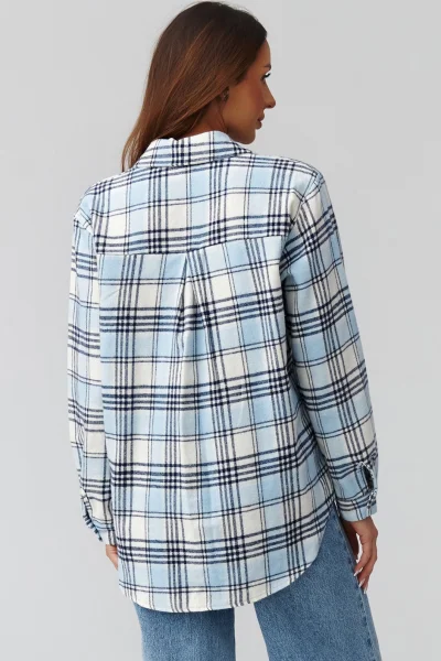 Dámská košile 11 C35 - bílo-modrá - Bílo-modrá