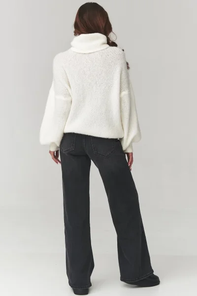 Dámské baggy džíny C26 - černé, široké nohavice - Černá